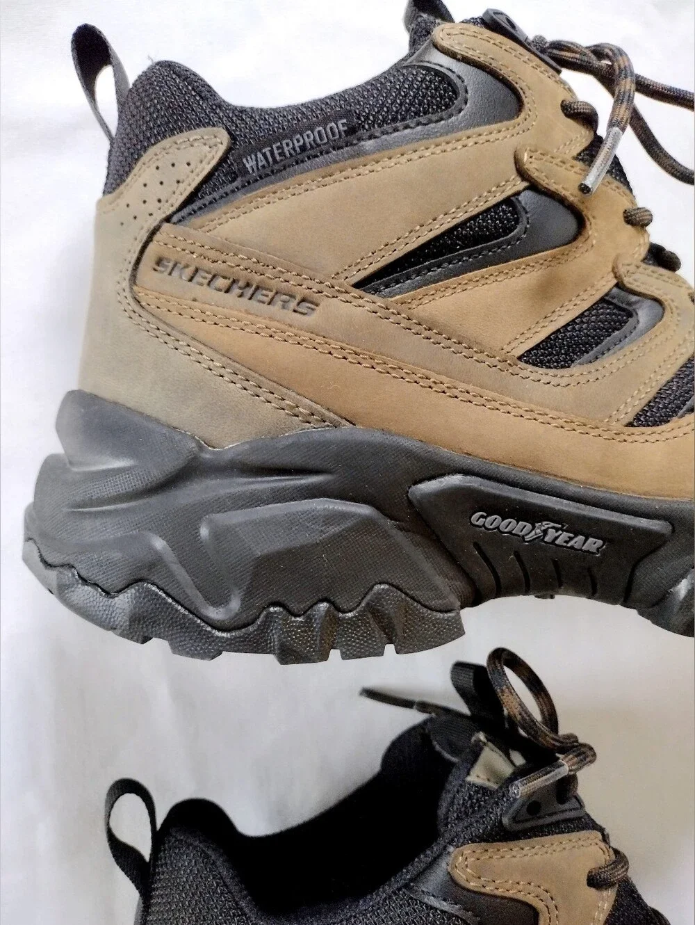 New Mens Sketchers Waterproof Relaxed Fit Terraform-Emmet Leather Hiking Boots